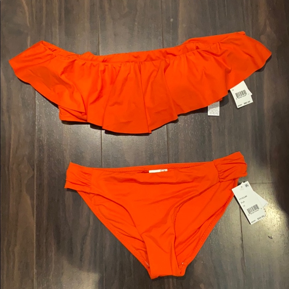 Trina Turk Ruffles Off The Shoulder Bandeau Bikini